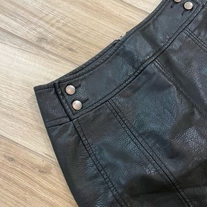 Free people mini vegan leather skirt